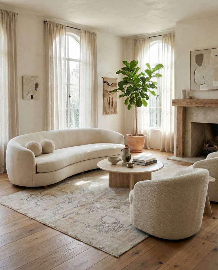 6' 3 x 9' 5 Hand Knotted Ultra Vintage Persian Wool Rug