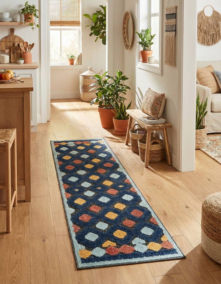 Detail image of 2' x 6' Easy-Clean Belize Indoor / Outdoor Runner Rug
