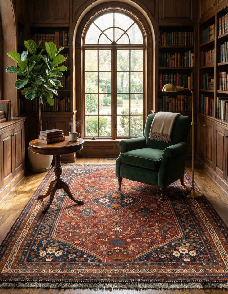 Detail image of  7' 1 x 10' 3 Ghashghai Wool Rug