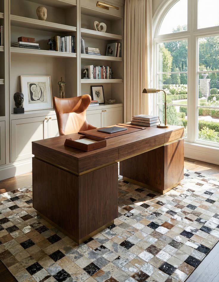 Detail image of 5' 1 x 8' 1 Cowhide - Patchwork Rug