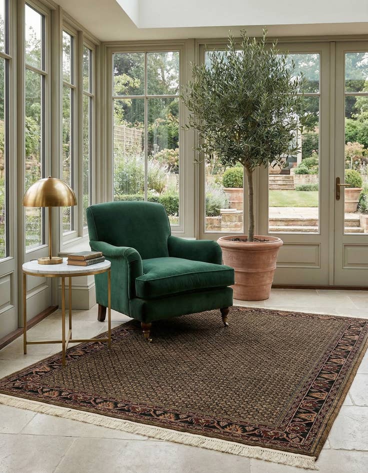 Detail image of 6' 7 x 10' Hand Knotted Bidjar Wool Rug