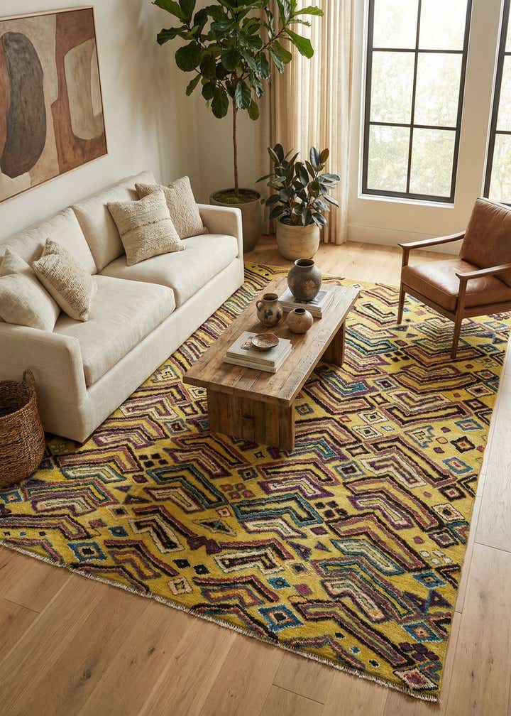 8' 1 x 10' 2 Hand Knotted Darya Wool Rug