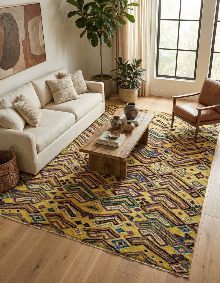 Detail image of 8' 1 x 10' 2  Hand Knotted Darya Wool Rug