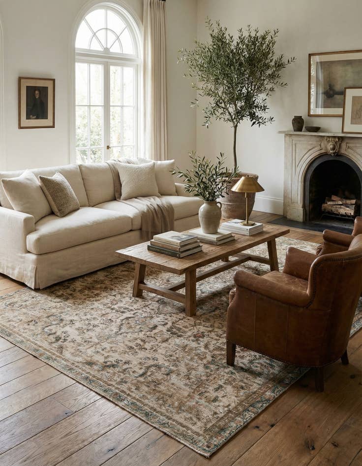 Detail image of 7' 2 x 9' 9  Hand Knotted Ultra Vintage Persian Wool Rug