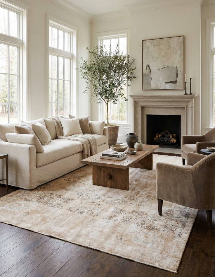 Detail image of 7' 3 x 10' 2  Hand Knotted Ultra Vintage Persian Wool Rug