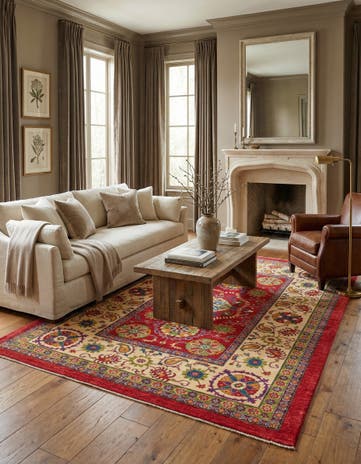 6' 7 x 9' 6 Hand Knotted Kazak Rug