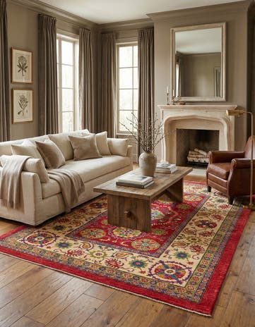 6' 7 x 9' 6 Hand Knotted Kazak Rug