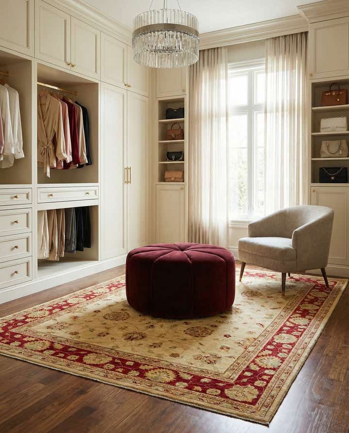 6' 6 x 8' 9 Hand Knotted Peshawar Ziegler Rug