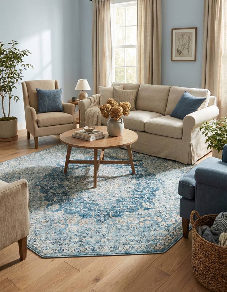 Detail image of 7' x 7' Newport Octagon Rug