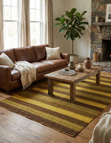 4' 2 x 5' 7 Hand Woven Kilim Afghan Wool Rug