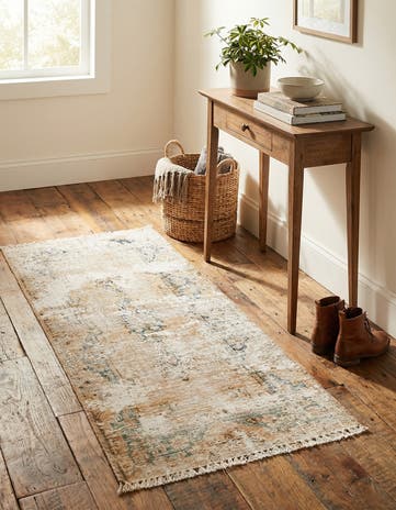 1' 8 x 3' 8 Hand Knotted Ultra Vintage Persian Wool Runner Rug