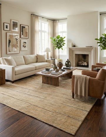 8' 6 x 11' 5 Hand Knotted Modern Ziegler Wool Rug