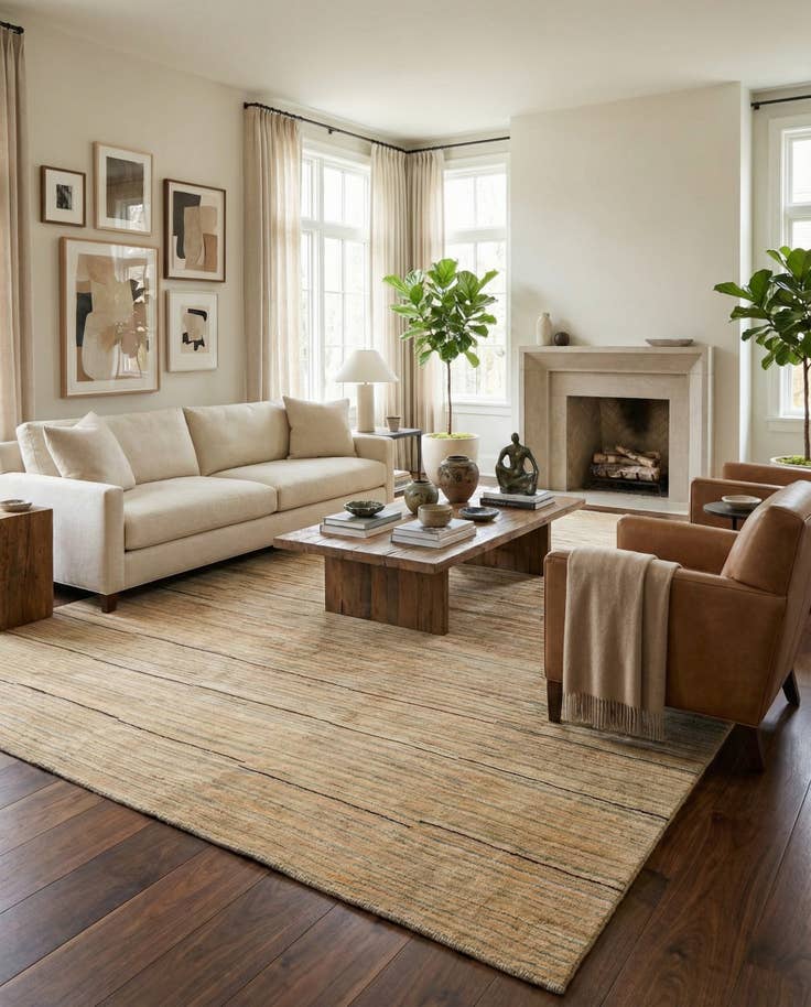 Detail image of 8' 6 x 11' 5 Hand Knotted Modern Ziegler Wool Rug