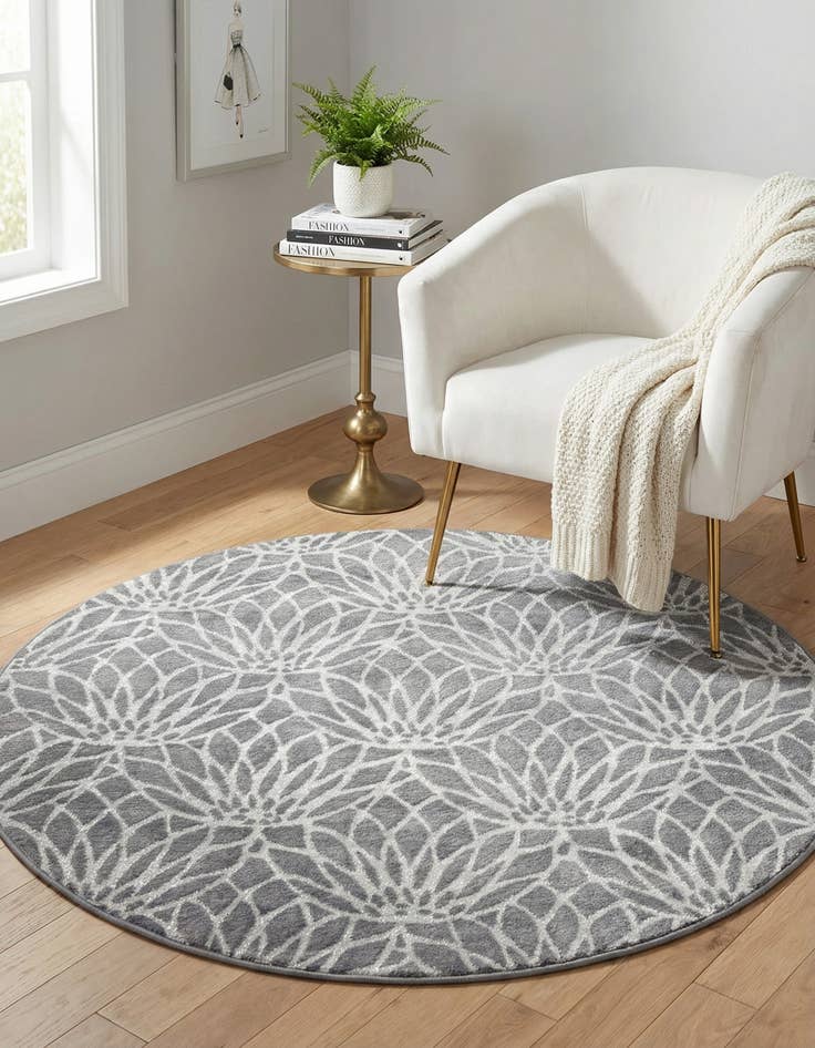 Detail image of 3' x 3'  Marilyn Monroe™ Glam Dahlia Round Rug