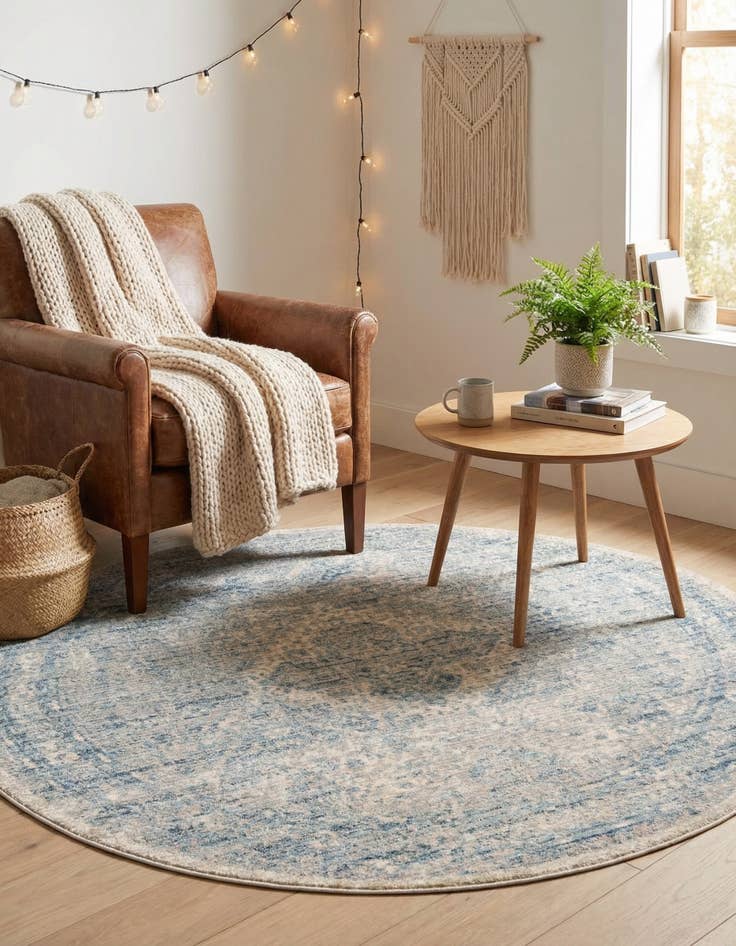 Detail image of  5' x 5' Noble Round Rug