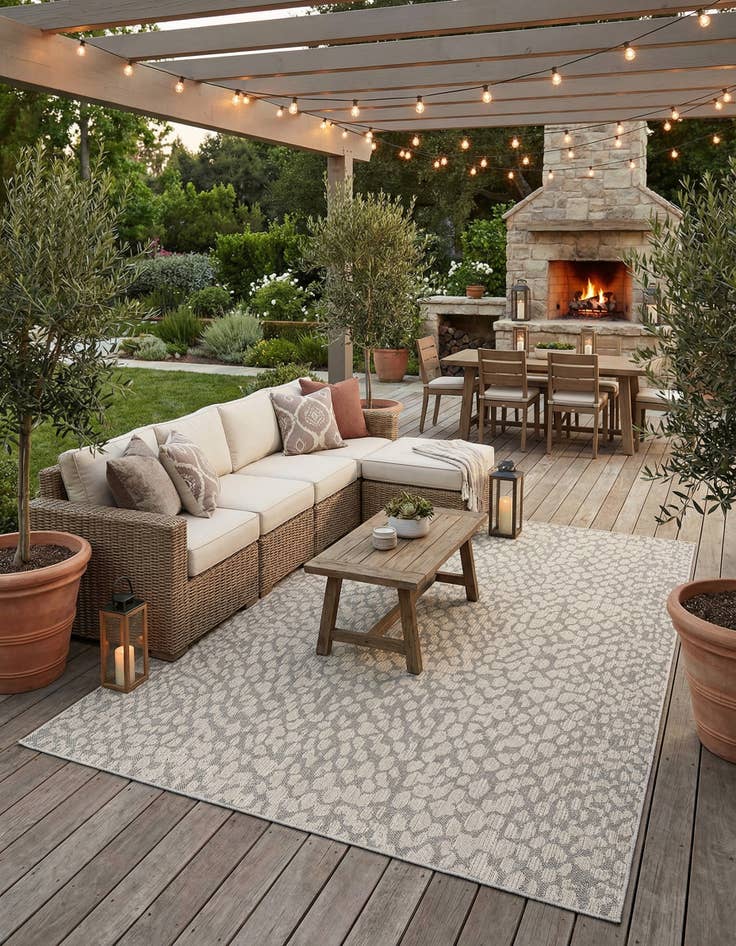 Detail image of 10' x 14' 1  Washable Safari Indoor / Outdoor Rug