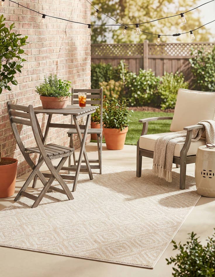 Detail image of 4' x 6'  Washable Sabrina Soto Indoor / Outdoor Rug