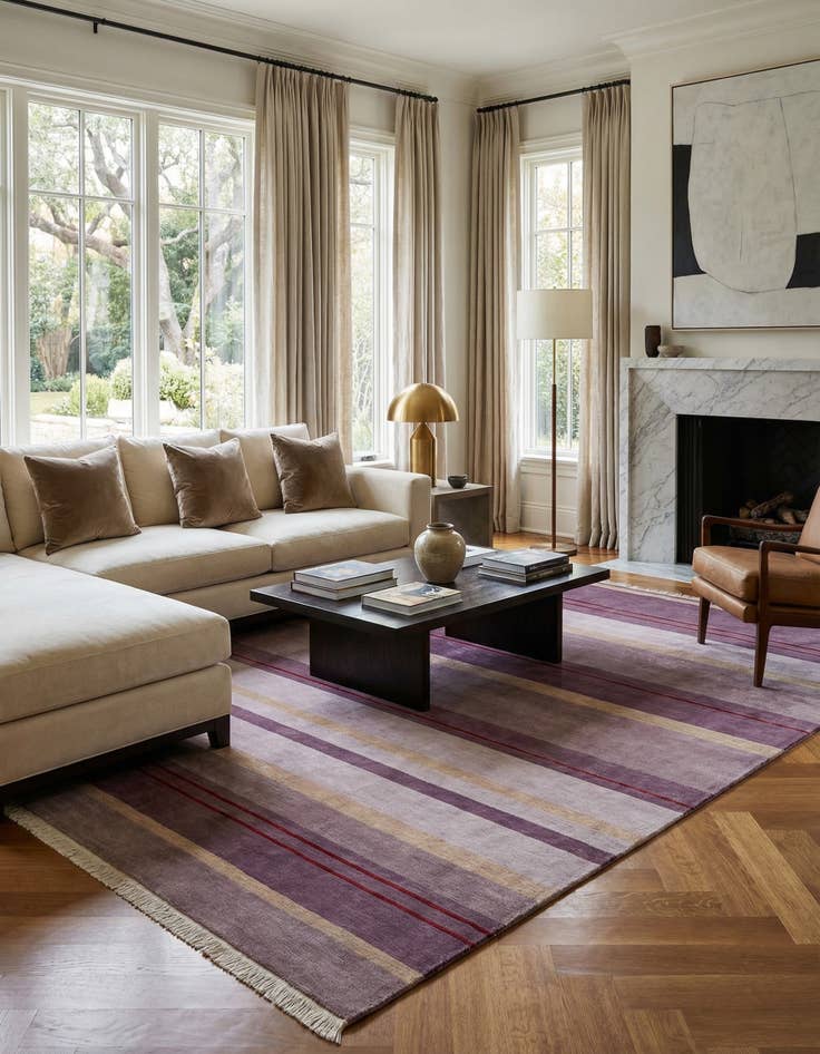 Detail image of 6' 6 x 9' 8  Hand Knotted Darya Wool Rug