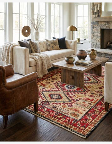 5' x 8' Hand Knotted Kazak Wool Rug
