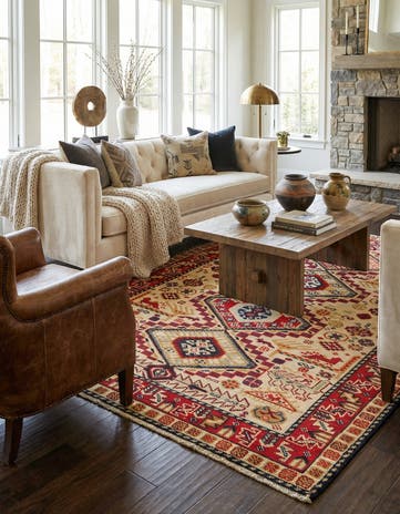 5' x 8' Hand Knotted Kazak Wool Rug