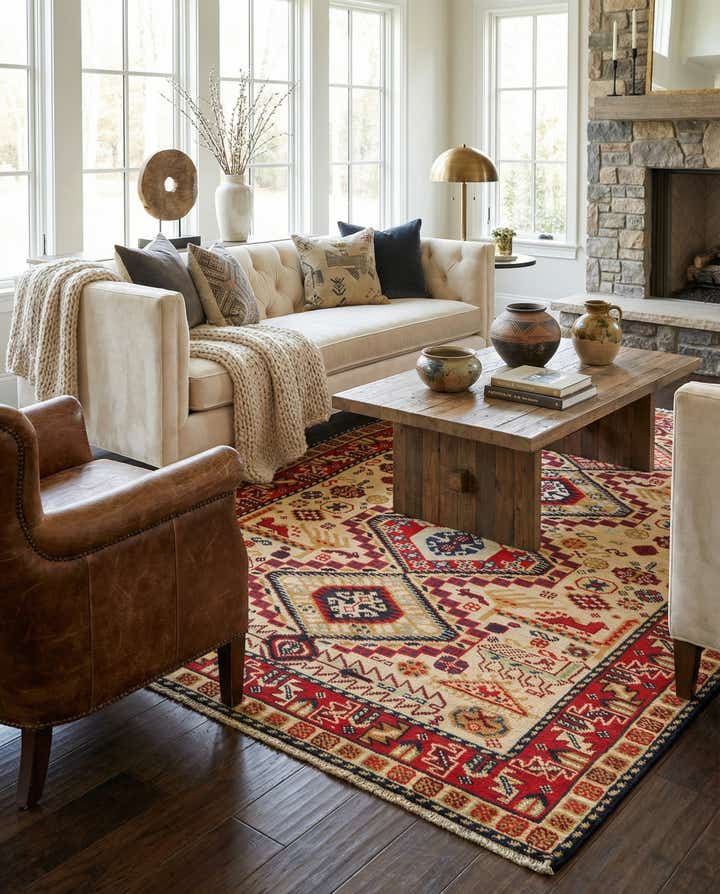 5' x 8' Hand Knotted Kazak Wool Rug
