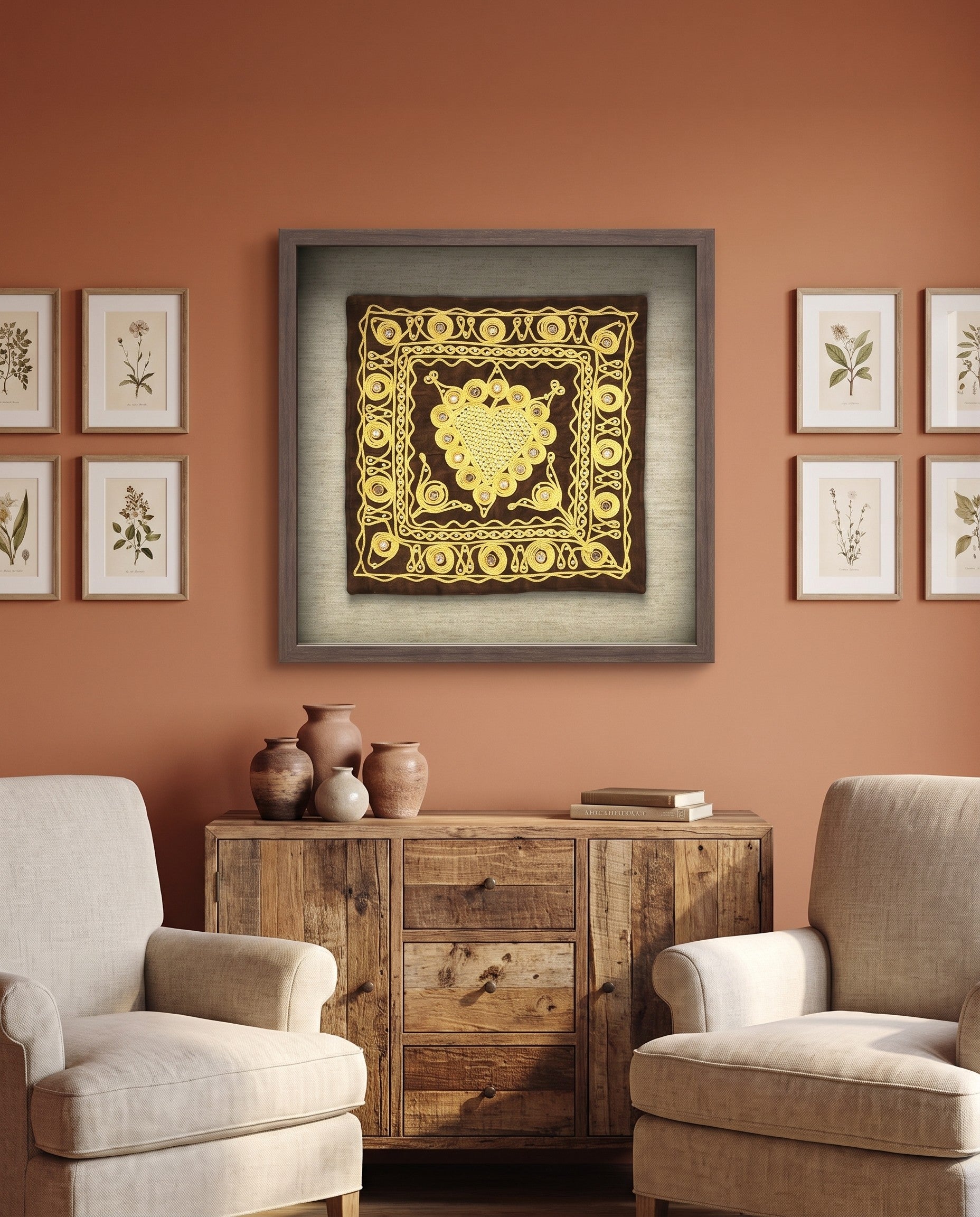 1' 3 x 1' 4 Textile Wall Art Square Rug