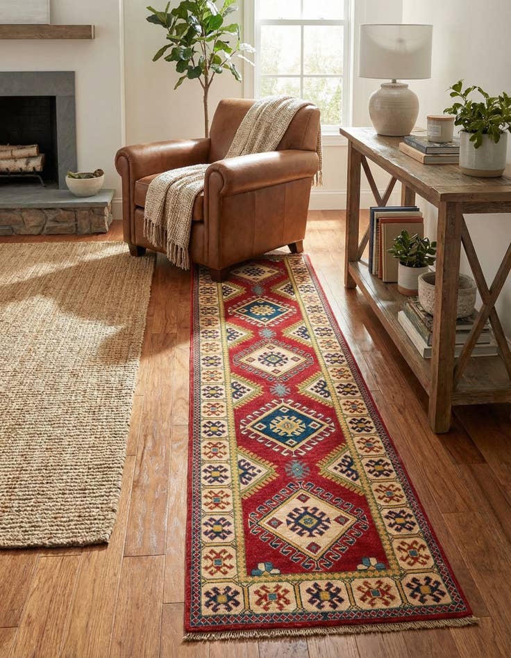 Detail image of 2' 8 x 10' 1  Hand Knotted Kazak Runner Rug