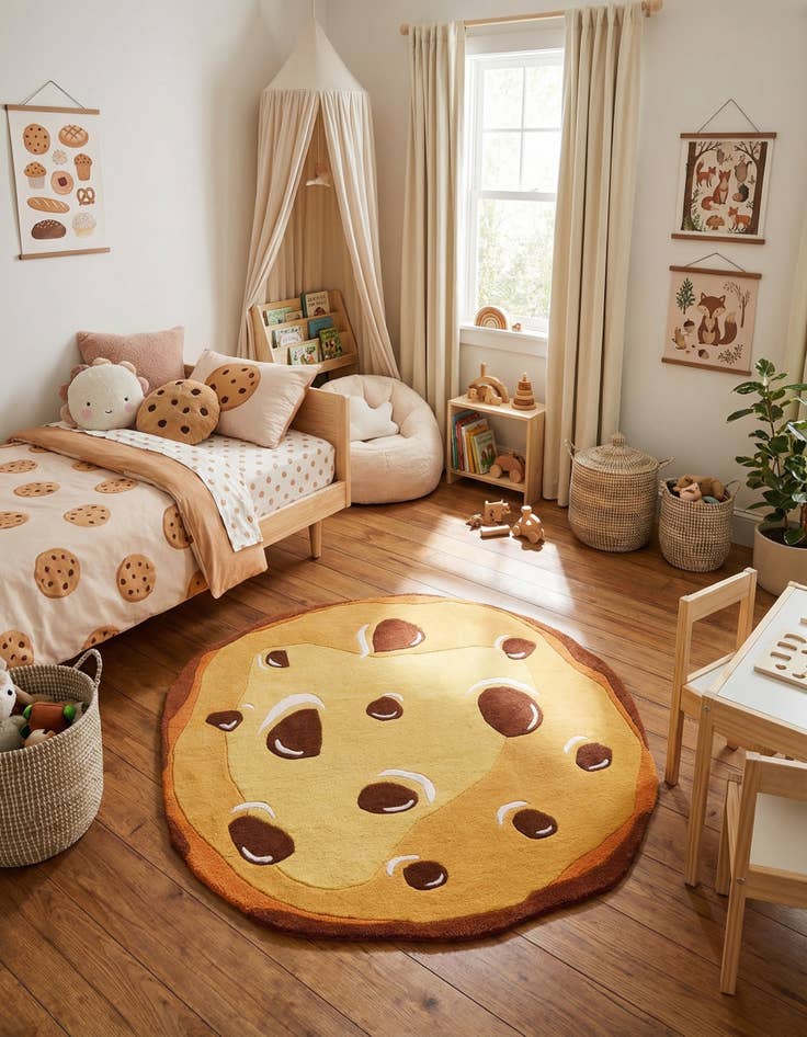 Detail image of 5' 1 x 5' 1 Playtime Kids Wool Freeform Rug