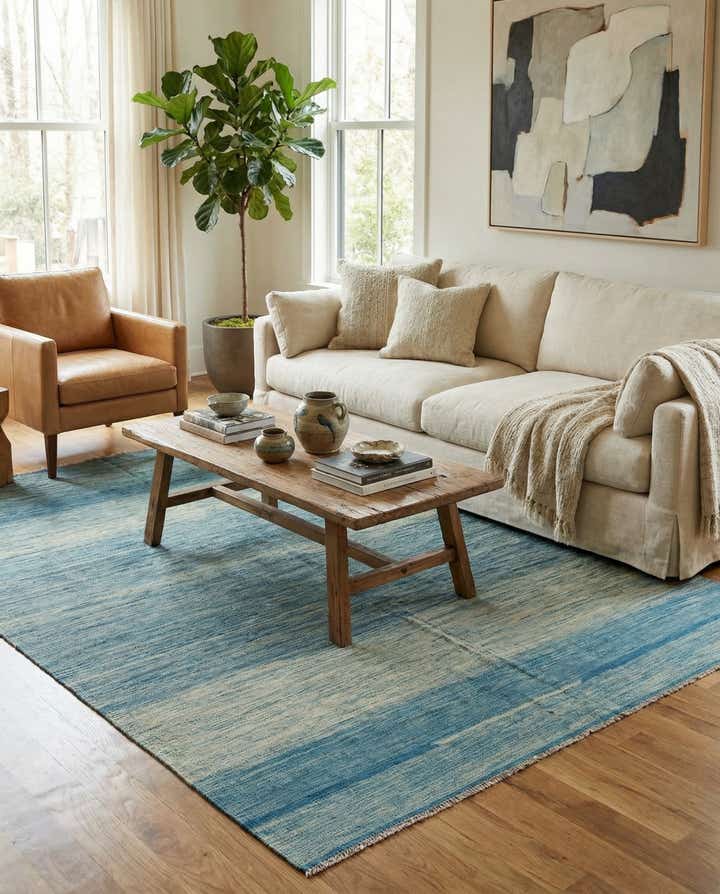 6' 7 x 9' 10 Hand Woven Kilim Modern Wool Rug