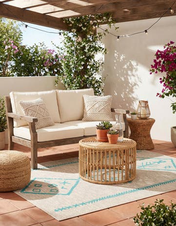 5' x 7' 7 Easy-Clean Bohemian Indoor / Outdoor Rug