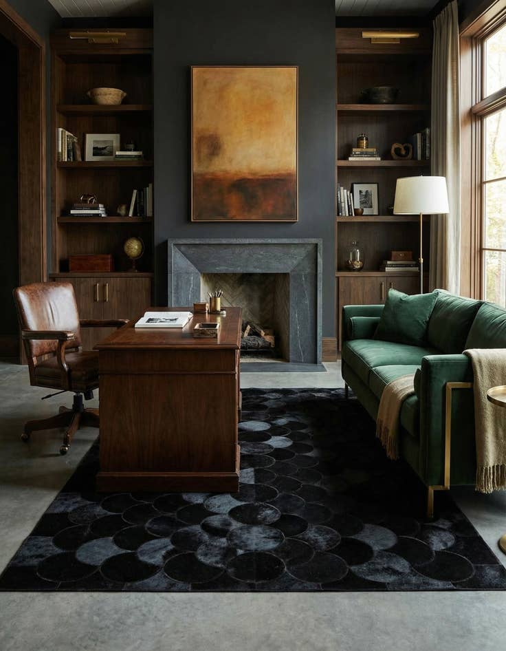 Detail image of  5' 3 x 7' 5 Cowhide - Patchwork Rug