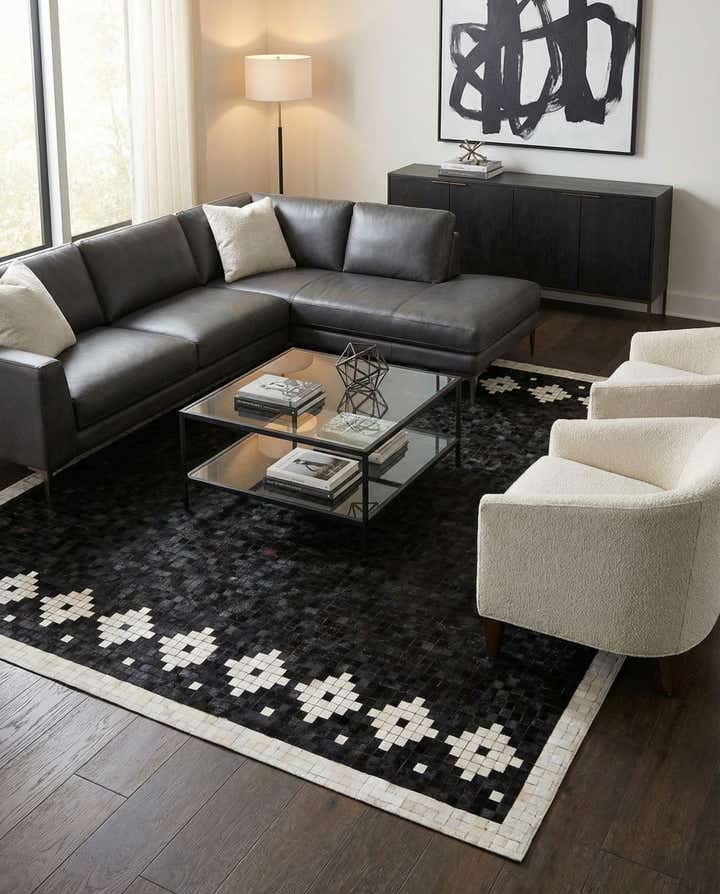8' 2 x 10' Cowhide Stocks Rug