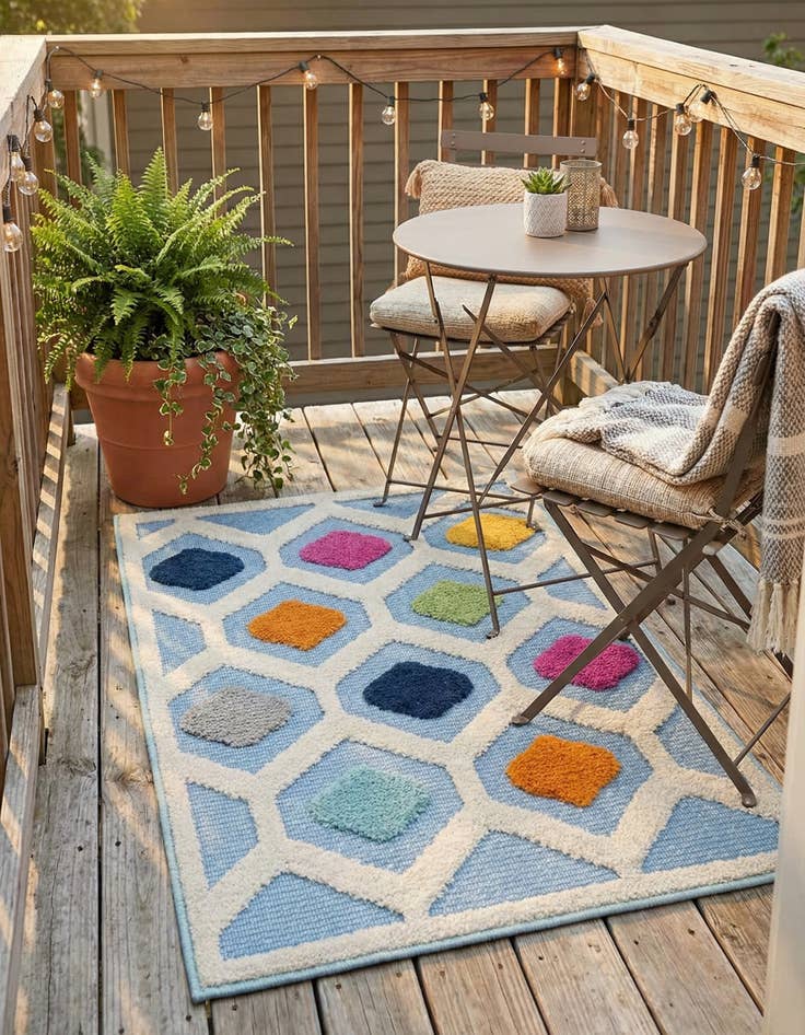 Detail image of 2' x 3'  Washable Aruba Indoor / Outdoor Rug