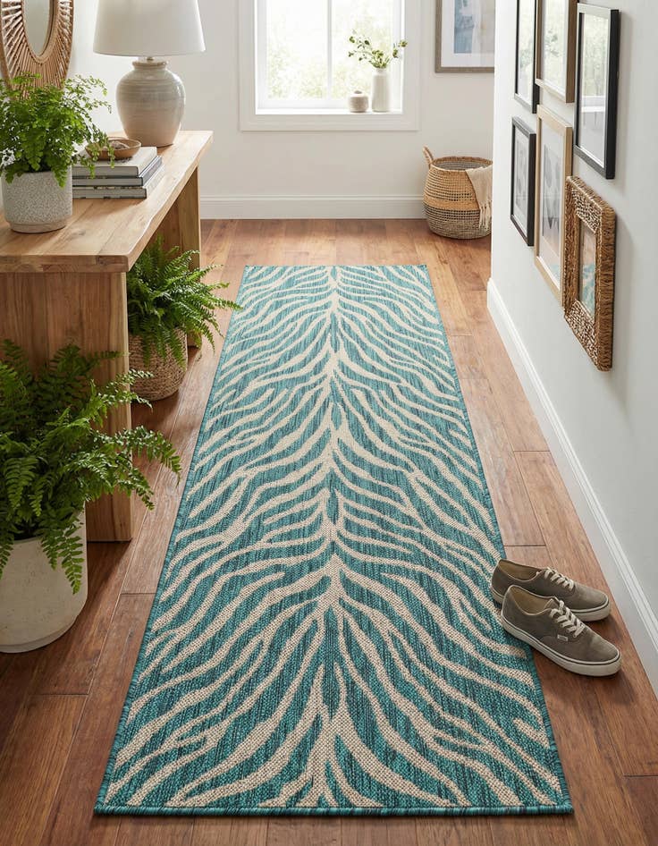 Detail image of 2' x 6'  Washable Safari Indoor / Outdoor Runner Rug