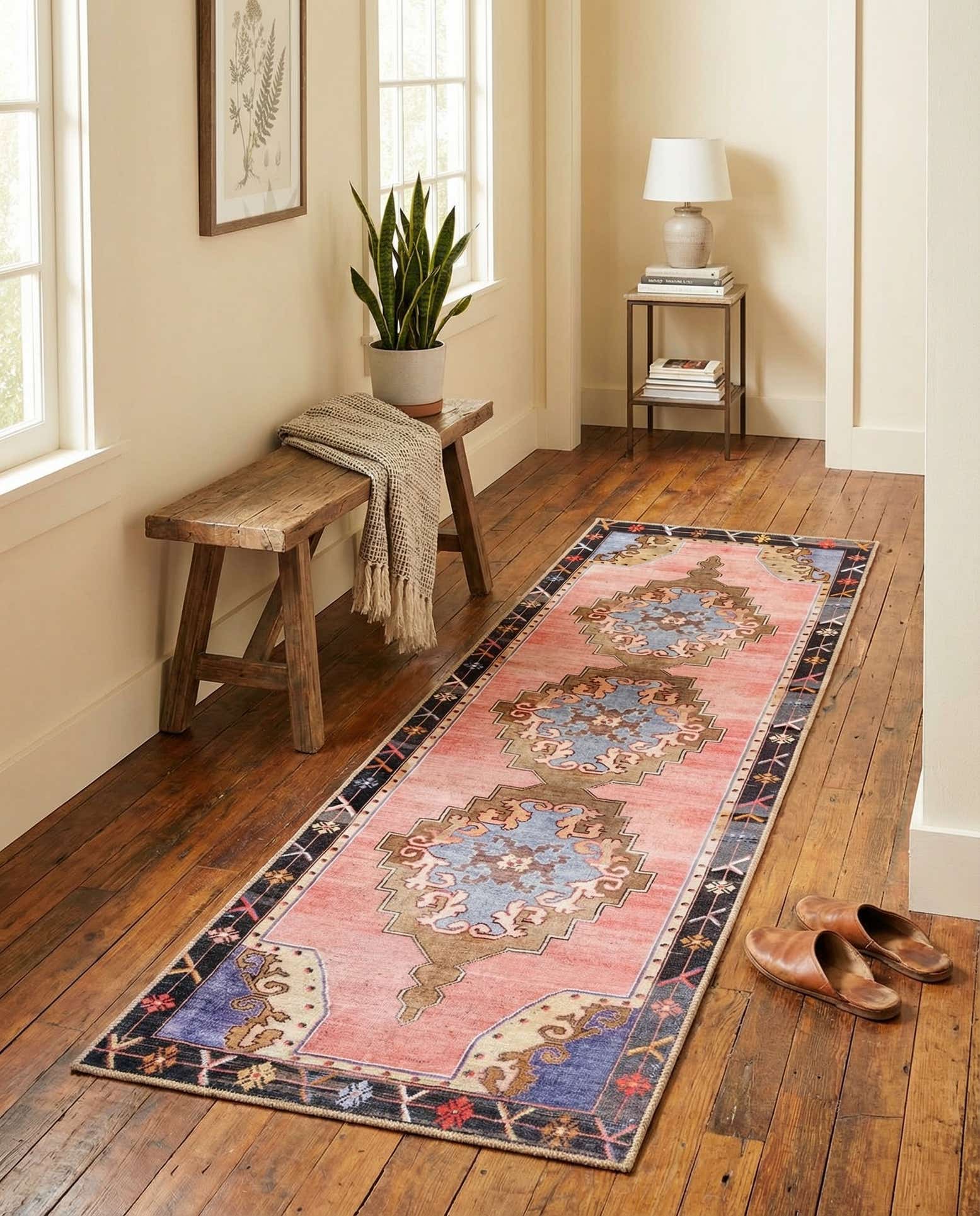 2' x 7' 10 Washable Timeless Runner Rug