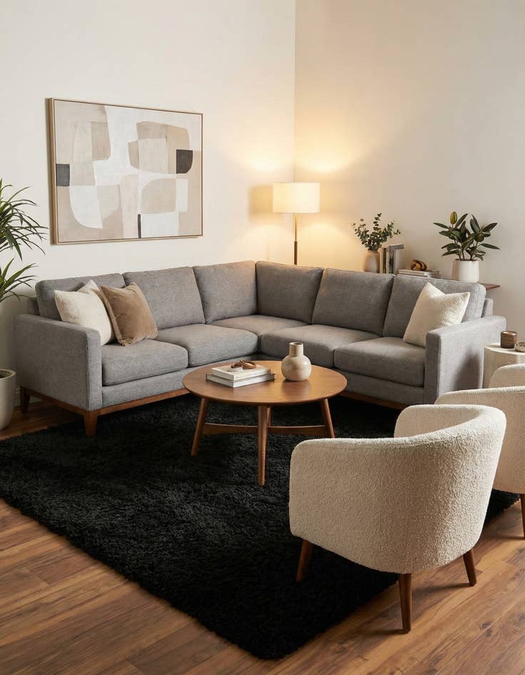 Detail image of 8' x 8' Infinity Shag Square Rug