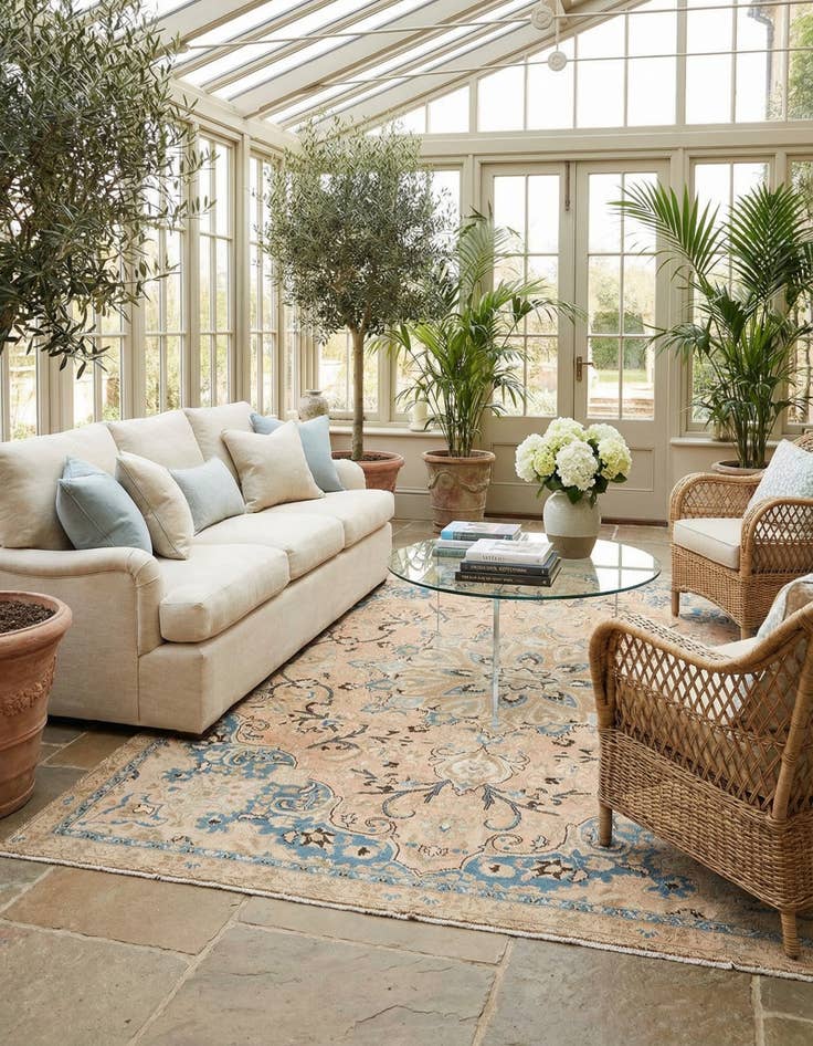 Detail image of  7' 2 x 9' 7 Kashmar Wool Rug