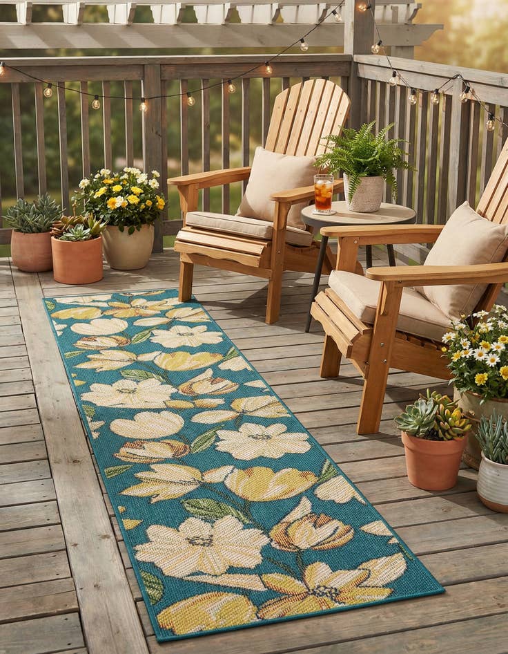Detail image of 2' 7 x 12' Easy-Clean Baja Indoor / Outdoor Runner Rug