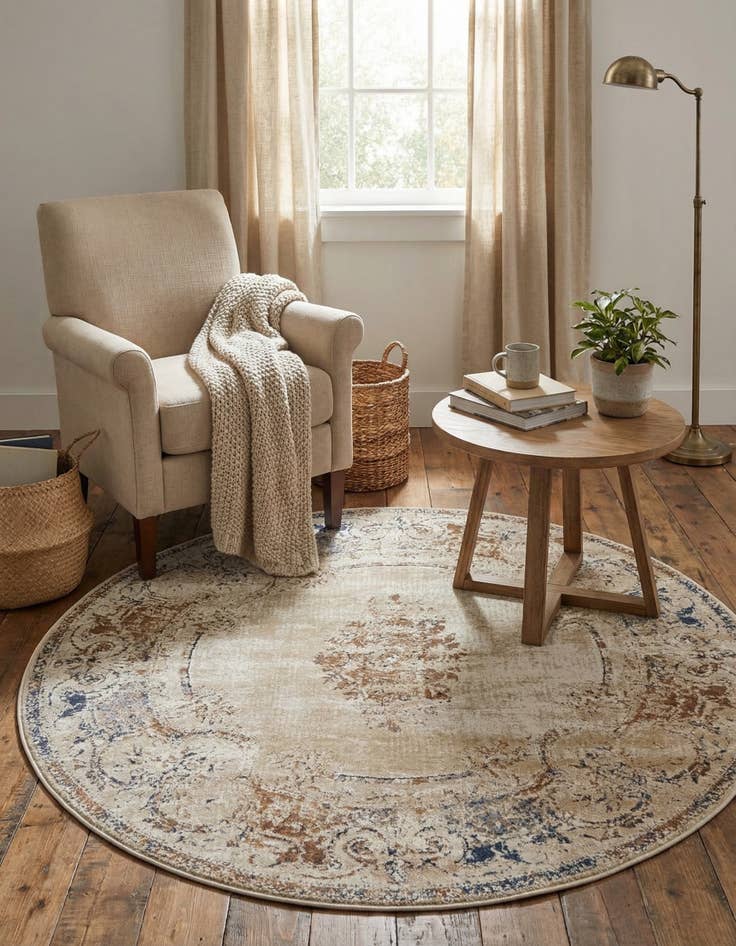 Detail image of 5' 3 x 5' 3 Villa Round Rug