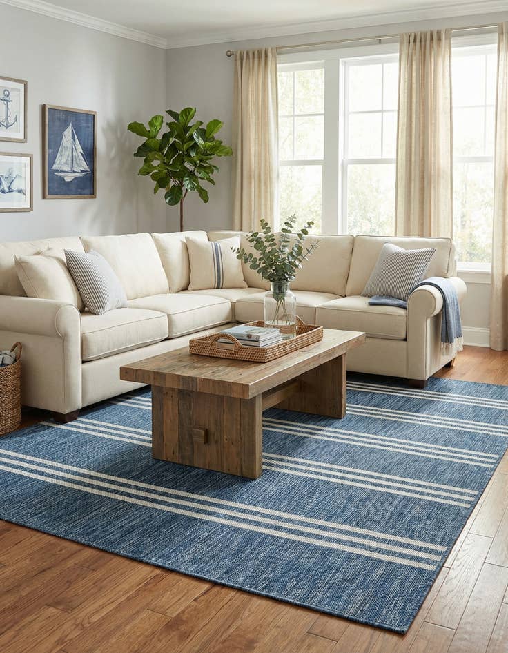 Detail image of 5' 3 x 8'  Washable Jill Zarin Anguilla Indoor / Outdoor Rug