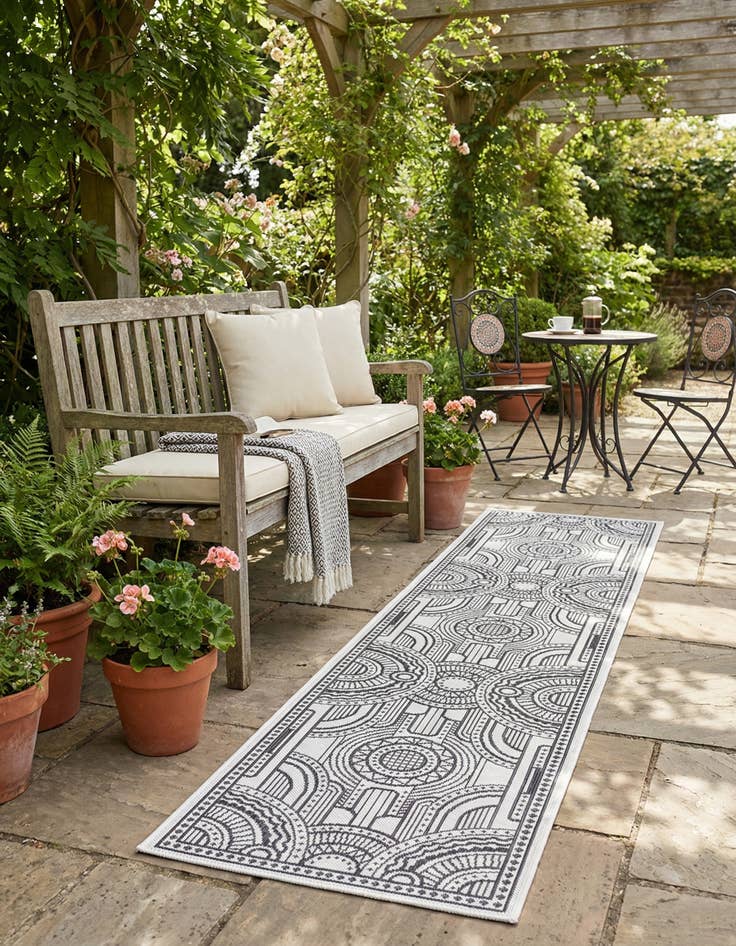Detail image of 2' x 8' Easy-Clean Traditional Indoor / Outdoor Runner Rug