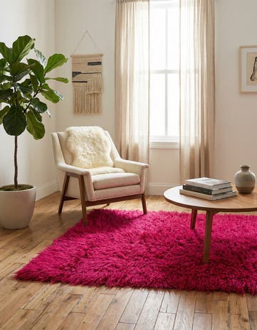 4' 1 x 6' 6 Hand Knotted Moroccan Wool Rug