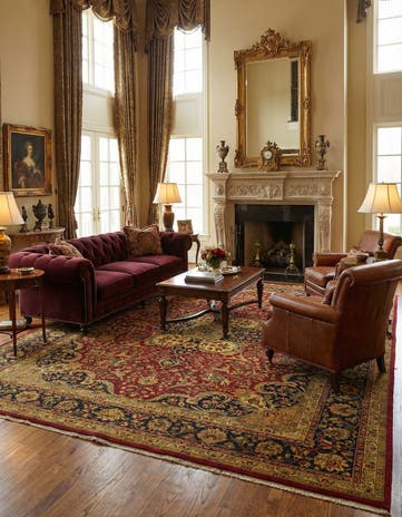 9' 9 x 12' 4 Hand Knotted Mashad Persian Wool Rug