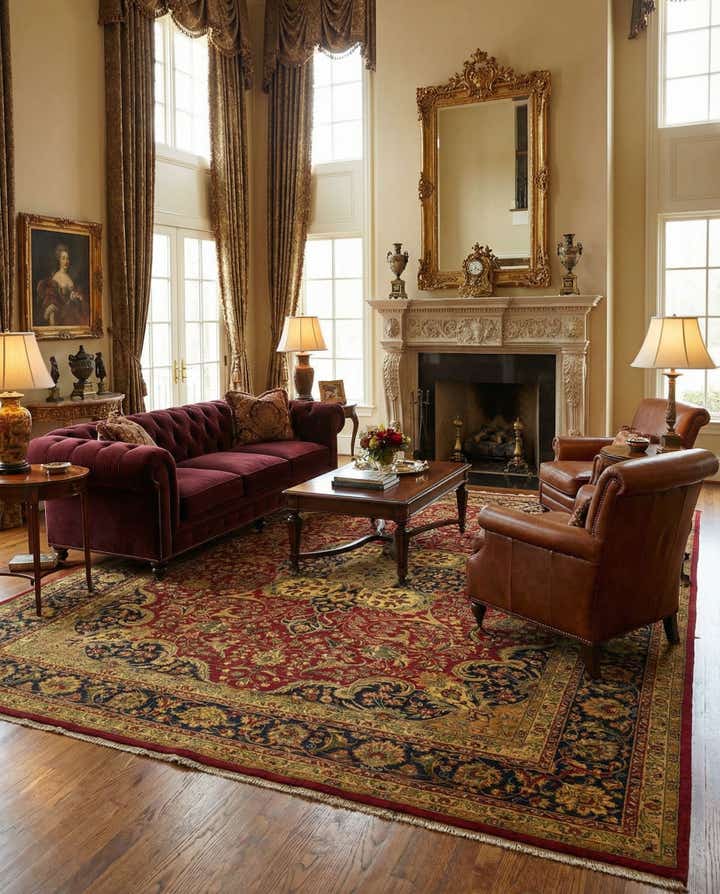 9' 9 x 12' 4 Hand Knotted Mashad Persian Wool Rug