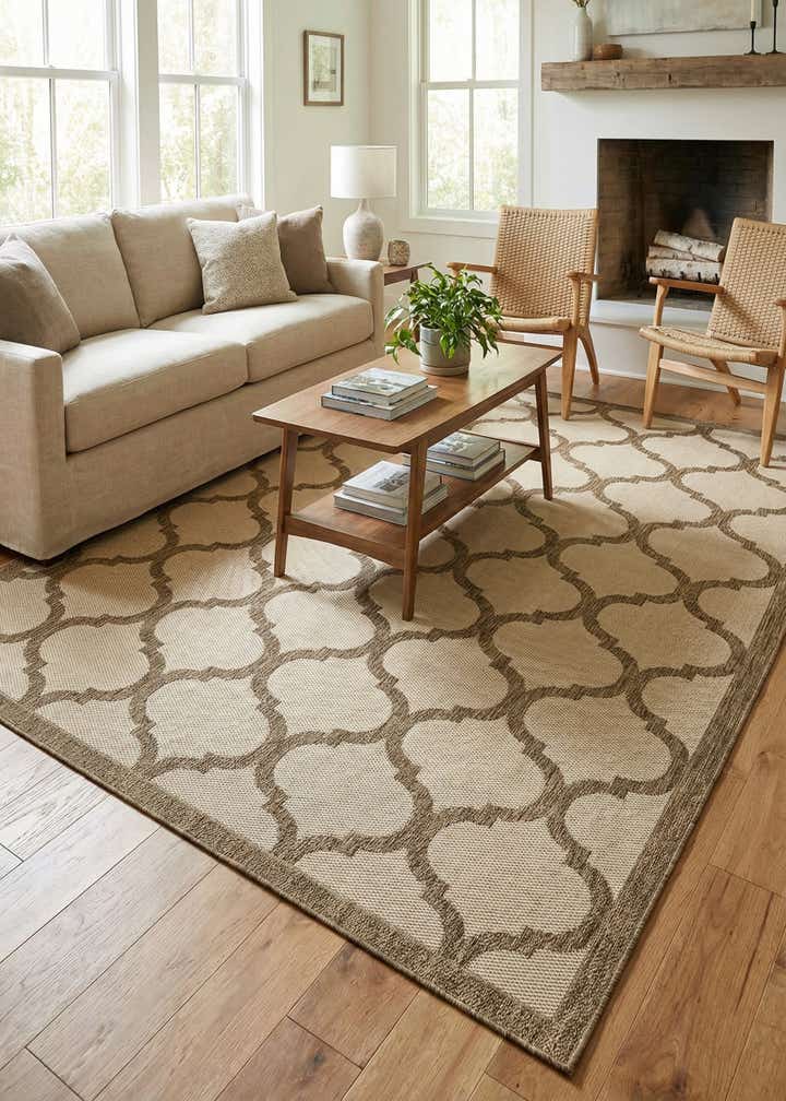 7' x 10' Easy-Clean Trellis Indoor / Outdoor Rug