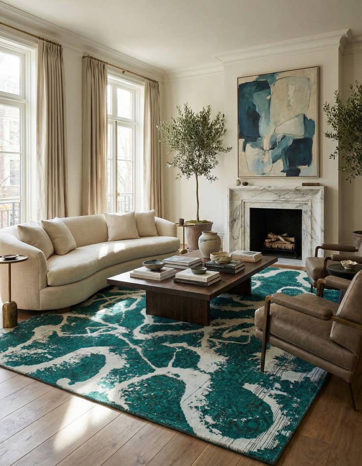 Detail image of 7' 3 x 9' 4  Hand Knotted Ultra Vintage Persian Wool Rug