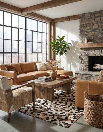 5' 1 x 7' 11 Cowhide - Patchwork Rug