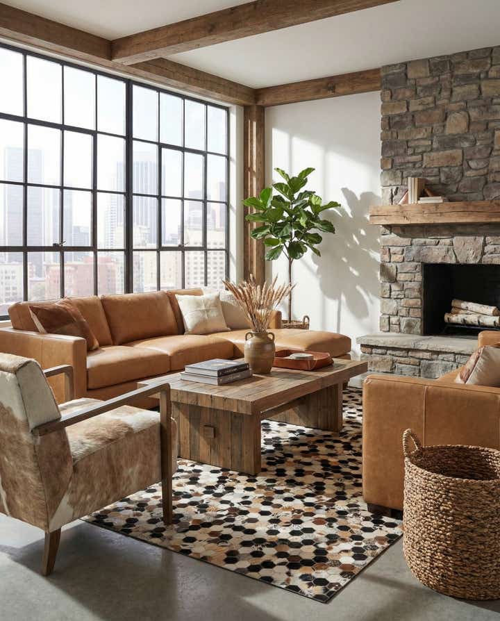 5' 1 x 7' 11 Cowhide - Patchwork Rug