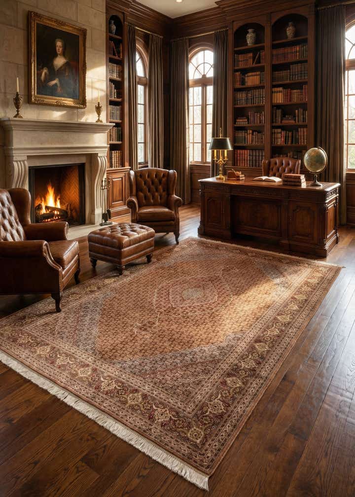 6' 9 x 9' 7 Hand Knotted Tabriz Persian Rug