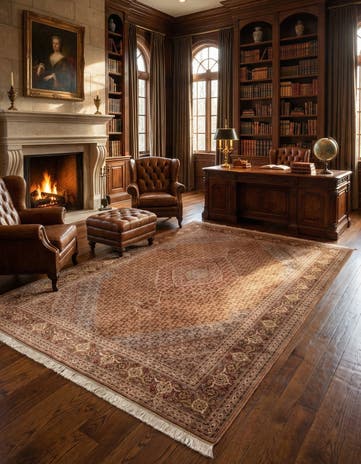 6' 9 x 9' 7 Hand Knotted Tabriz Persian Rug